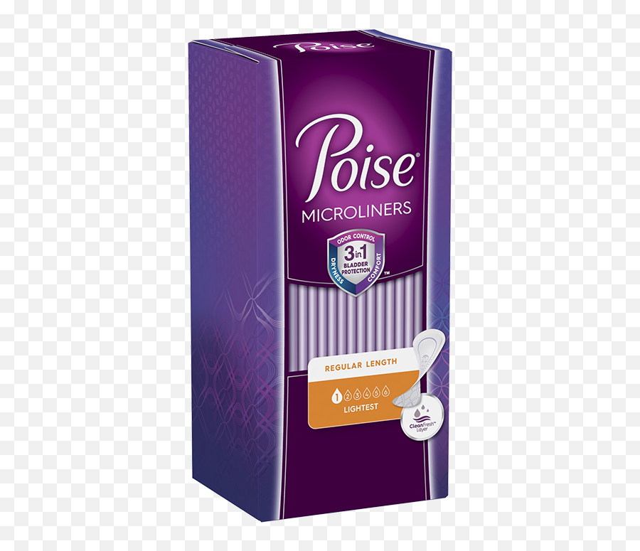 Poise Microliners For Light Bladder Leakage Protection - Poise Long Length Liners Png,Light Leak Png