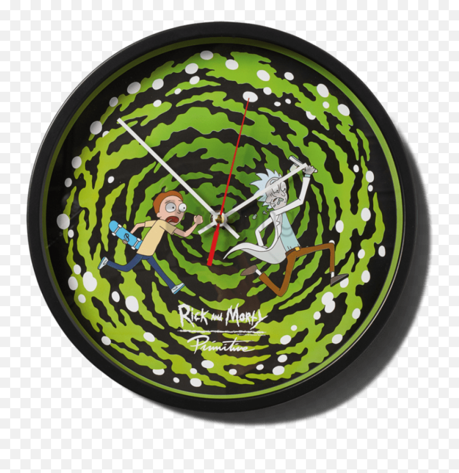 Download Portal Glow In The Dark Wall Clock - Rick And Morty Primitive X Rick And Morty Portal Tray Png,Rick And Morty Portal Png