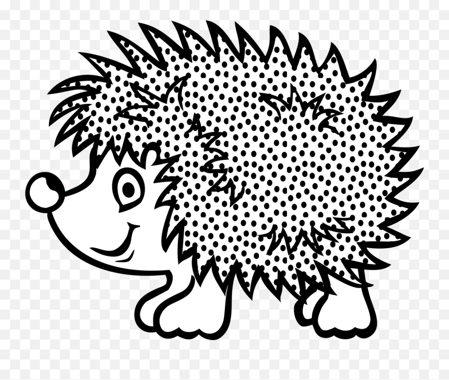 Hedgehog Animal Cartoon Sp - Hedgehog Clipart Black And White Png,Hedgehog Transparent Background