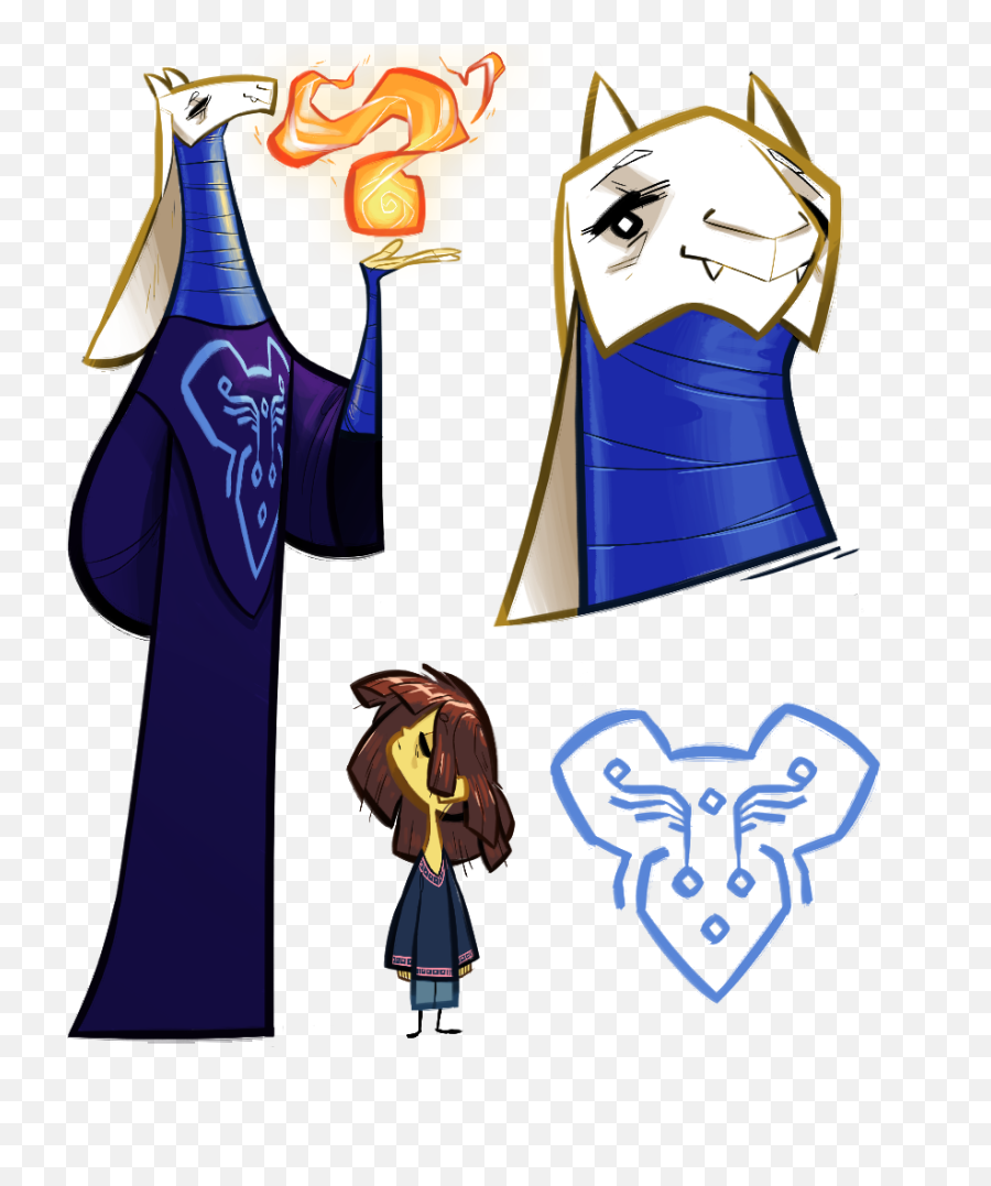 Toriel U0026 Frisk Drawn In A Different Way Undertale Know - Dress Png,Toriel Png