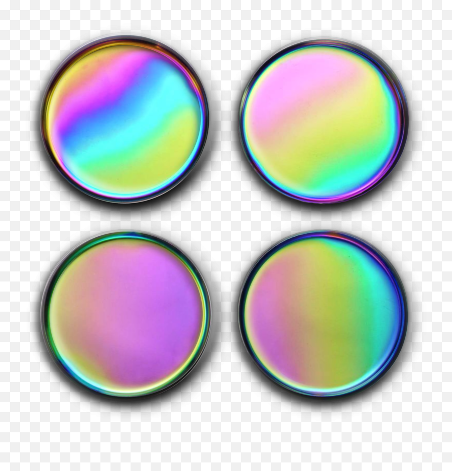 Iridescent Holographic Dots Circle Round Buttons - Circle Png,Vaporwave Transparent Png