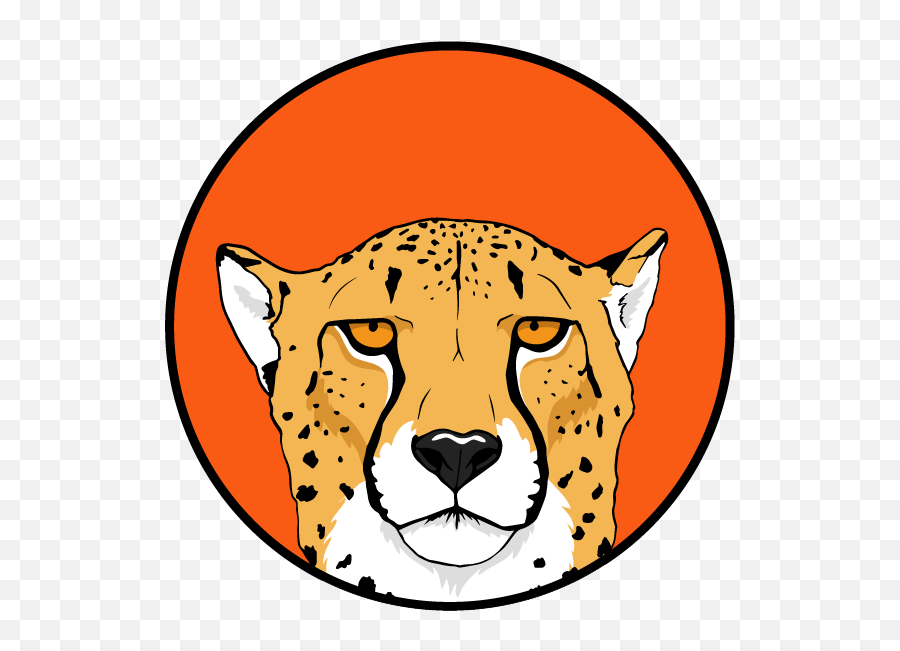 Cheetah And Zebra Art U2013 Silvercrossfox - Cheetah Head Logo Png,Cheetah Png
