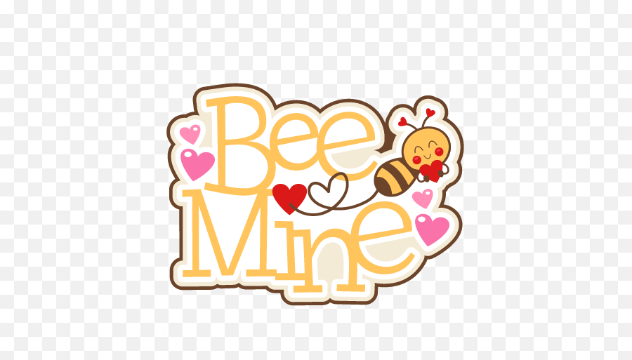 Bee Mine Title Svg Scrapbook Cut File Cute Clipart Files For - Bee Mine Clipart Png,Cute Bee Png