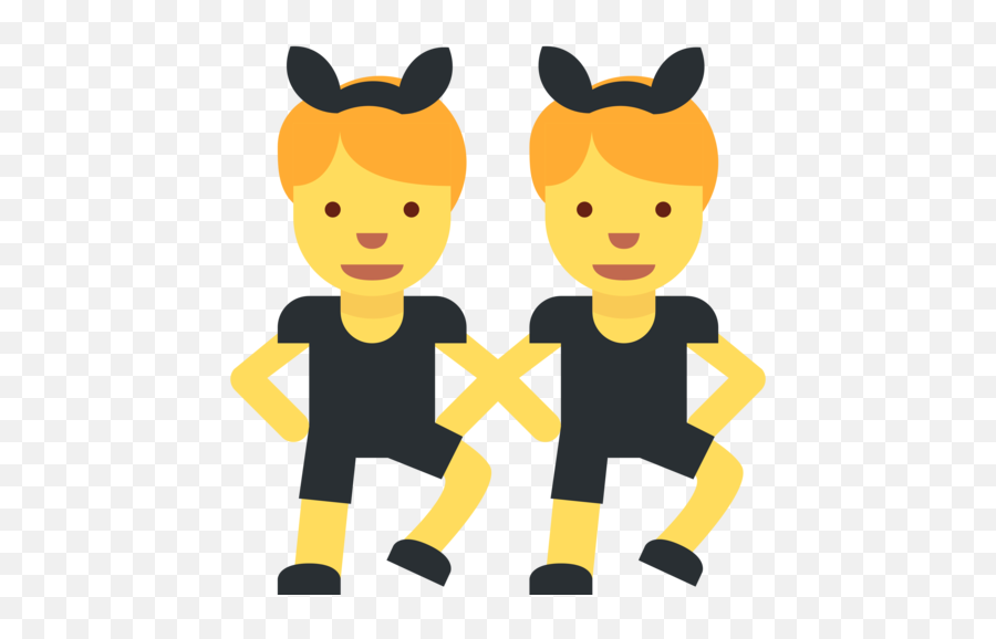 U200d Men With Bunny Ears Emoji - Emoji One Men With Bunny Ears Png,Bunny Ears Png