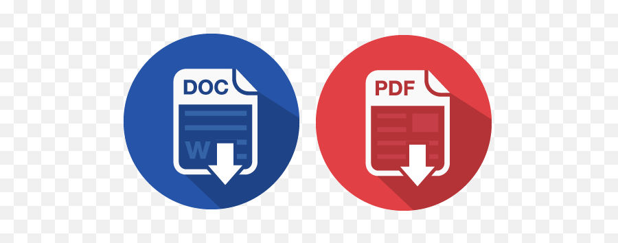 Download Word And Pdf Icon Png Image - Declaração De Deslocamento De Cuidador De Idoso,Pdf Icon Png