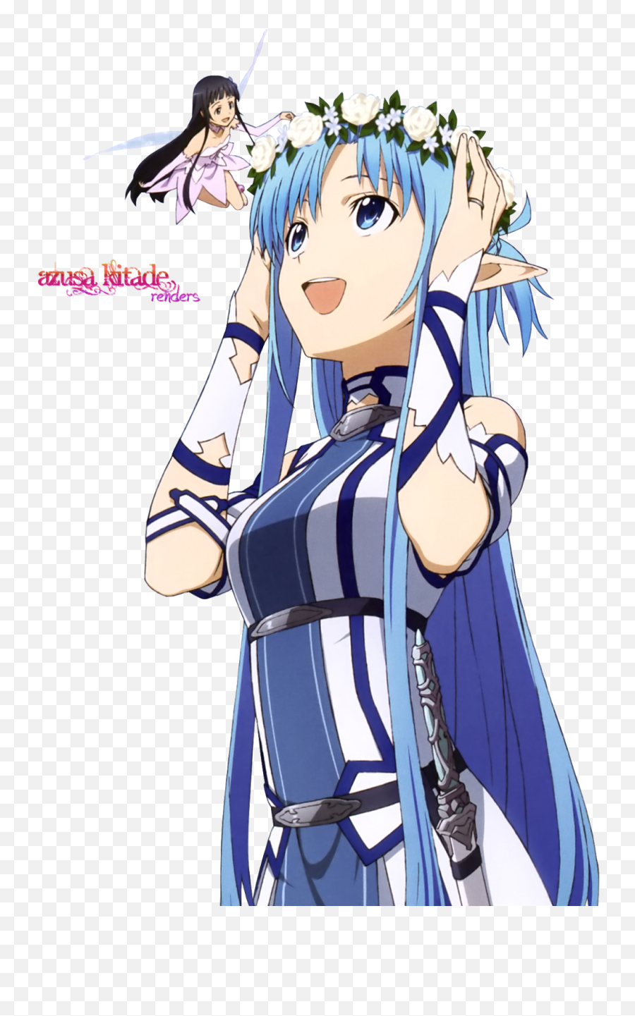 Pngsu0027y By Azu 559 Png A - 1 Picture Studio Blue Hair Anime Characters,Asuna Transparent