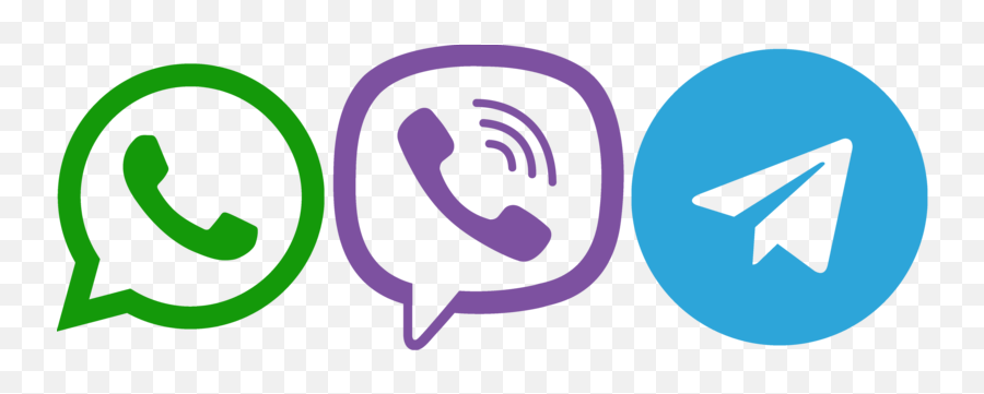 Png Instant Mobile Telegram App Viber - Viber And Whatsapp Logo Png,Whatsapp Transparent Logo