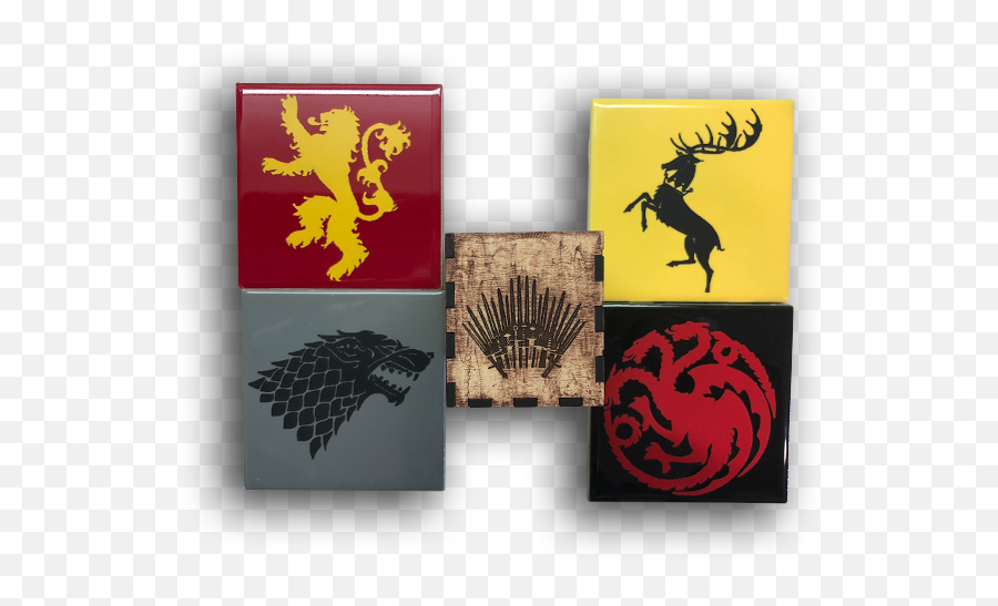 Game Of Thrones Coasters - Stark Lannister Baratheon Targaryen Mormont Png,Game Of Thrones Crown Png