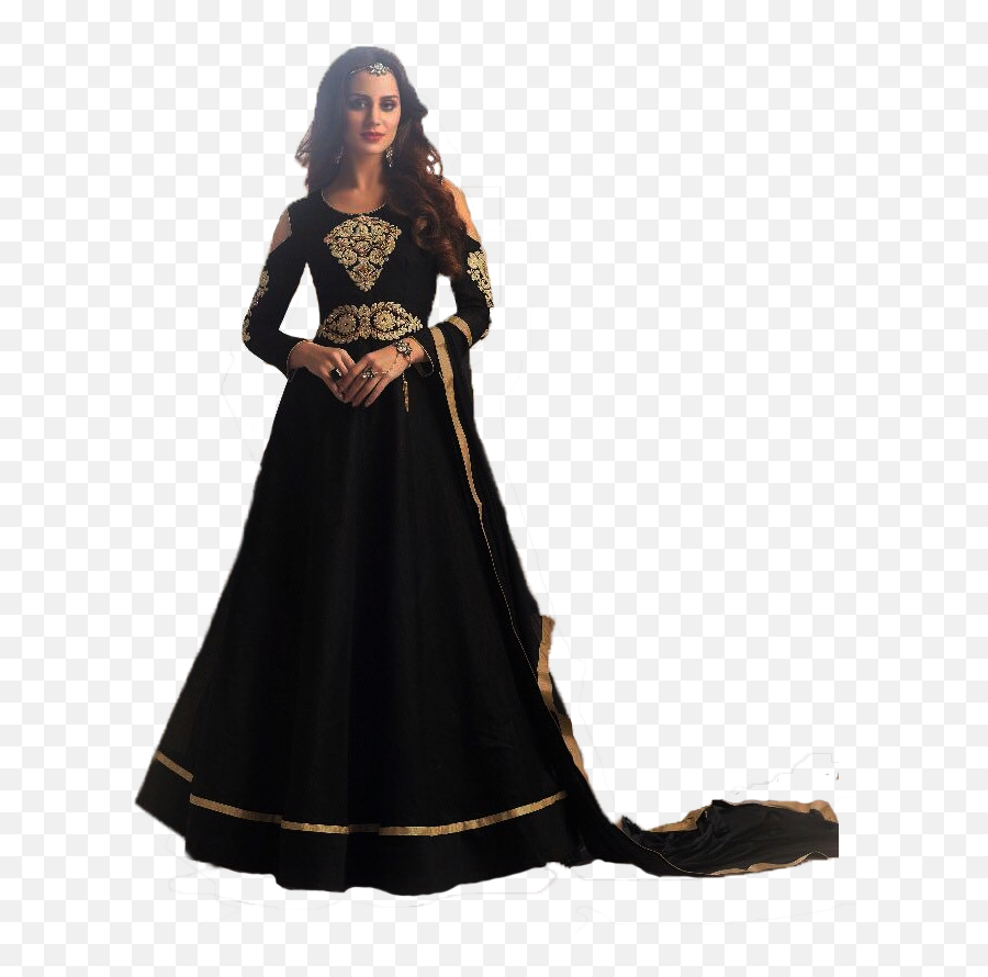 Anarkali Salwar Suit Hd Png Download - Black Churidar In Uae,Suit Png