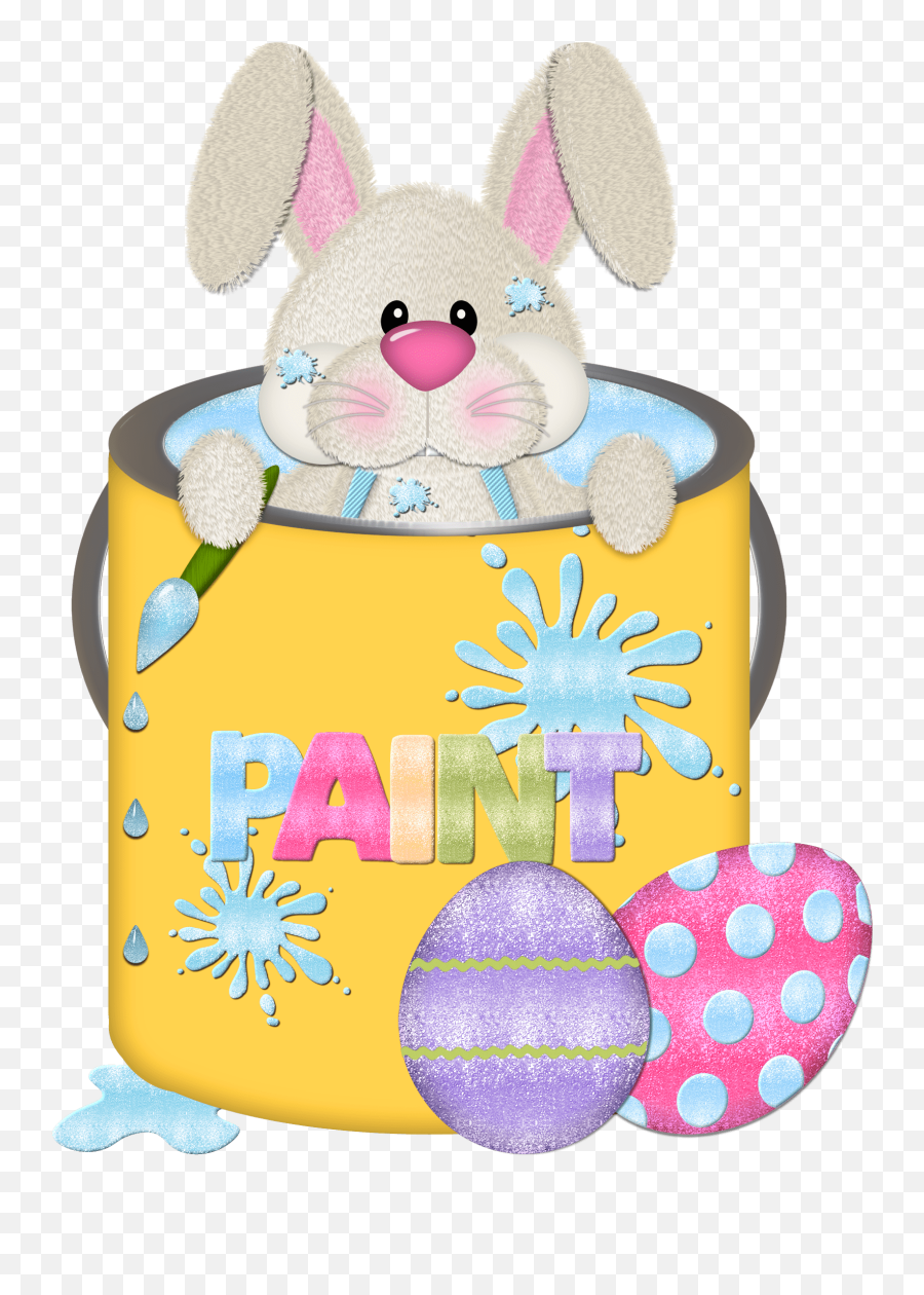Easter Bunny In Cup Transparent Png Clipart - Easter,Easter Bunny Transparent Background