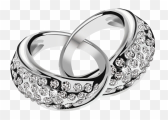 Free Clip Art Jewelry - Silver Wedding Rings Png