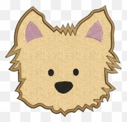 Puppy Applique Yorkie Face Pic Clipart Png U2013 Clipartlycom - Soft,Yorkie Png