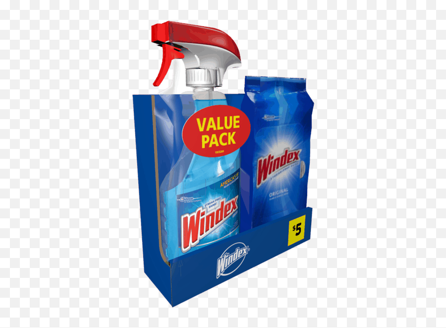 Windex Crystal Rain Glass Cleaner Twin - Household Cleaning Product Png,Windex Png