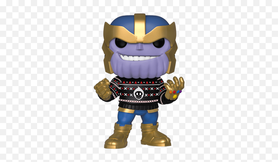 The Avengers - Thanos With Ugly Sweater Christmas Holiday Pop Vinyl Figure Funko Pop Thanos Holiday Png,Thanos Helmet Png