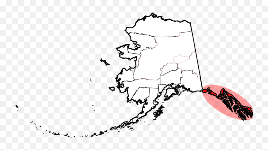 Southeast Alaska Map - Outline Of Aleutian Islands Png,Alaska Png