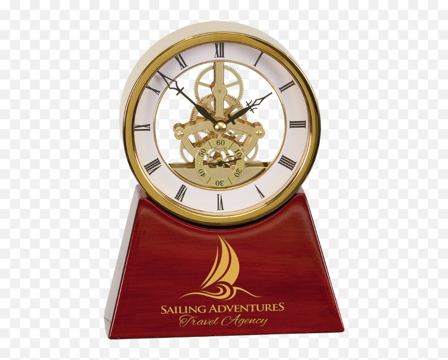 Download Executive Rosewood Skeleton Clock In Silver Or Gold - Ponce De Leon Inlet Light Png,Gold Clock Png