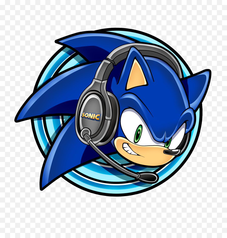 Sonic The Hedgehog With Headphones - Sonic The Hedgehog Headset Png ...