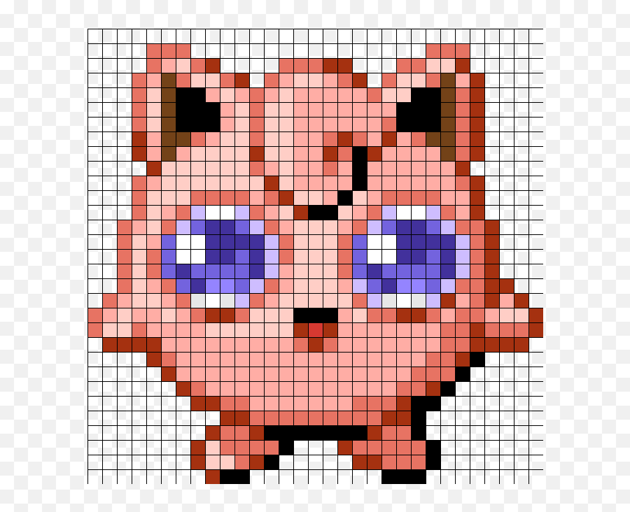 Jigglypuff Kandi Pattern - Jigglypuff Perler Bead Pattern Png,Gengar Sprite Icon