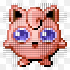 Jigglypuff Kandi Pattern - Perler Bead png