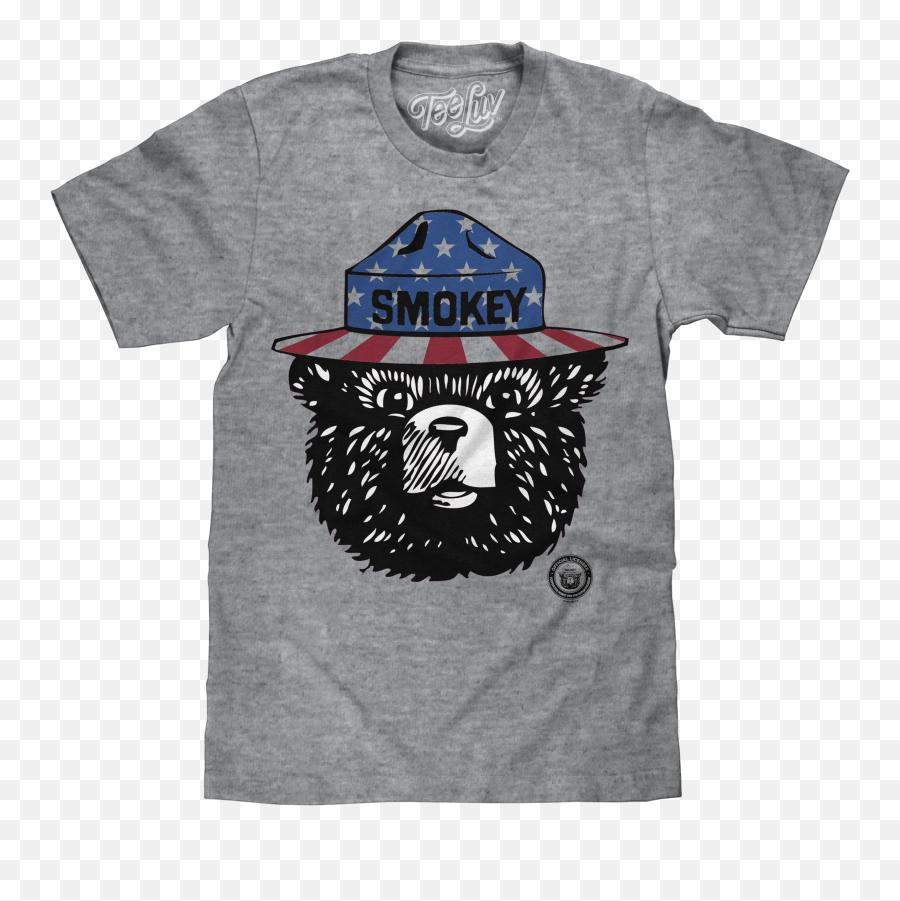 Patriotic Smokey Bear T - Shirt Gray Smokey The Bear Png,Patriotic Icon