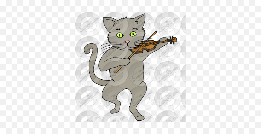 Cat And The Fiddle Picture For Classroom Therapy Use - Clipart The Cat And The Fiddle Png,Fiddle Icon