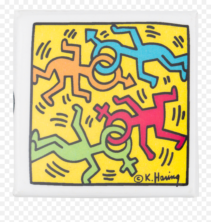 Keith Haring Dancing Figures Busy Beaver Button Museum - Keith Haring Heritage Of Pride Png,Female Gender Icon Pink