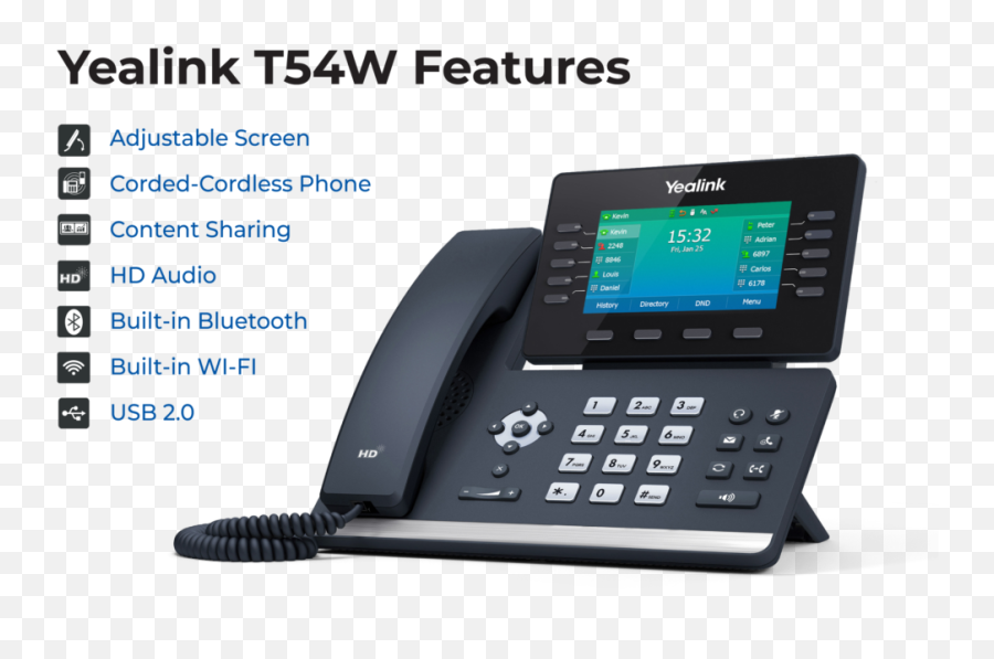 Business Voip Phone System Lake Worth - Yealink Sip T54w Png,Voip Icon