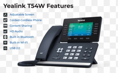 Business Voip Phone System Lake Worth - Yealink Sip T54w png