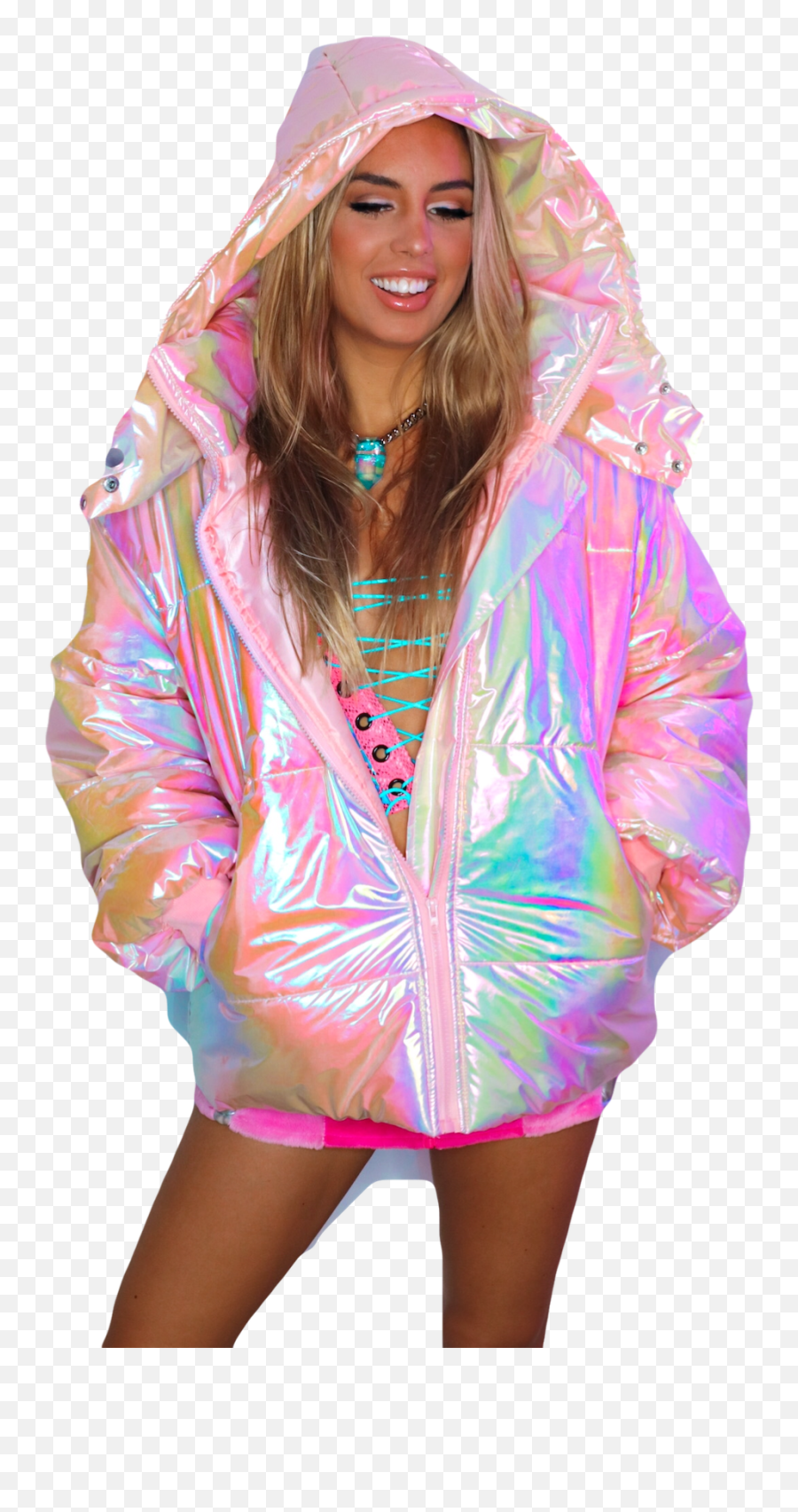 Holographic Puffer Jacketwelcome To Buywwwwgiooo - Hooded Png,Icon Motorhead Skull Jackets