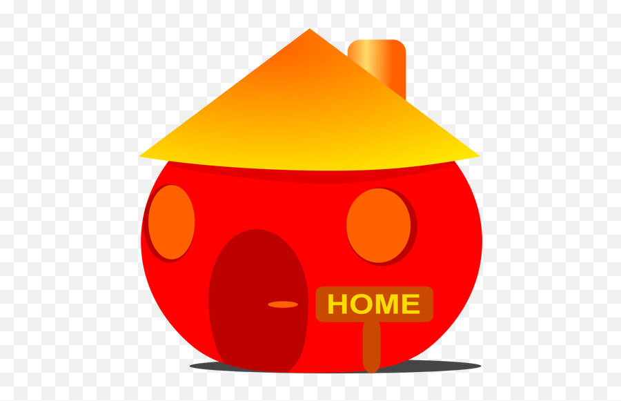 Home Icon Vector Clip Art Public Domain Vectors - Round House Clipart Png,Cartoon House Icon