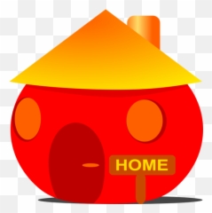 Home Icon Vector Clip Art Public Domain Vectors - Round House Clipart Png,Cartoon House Icon