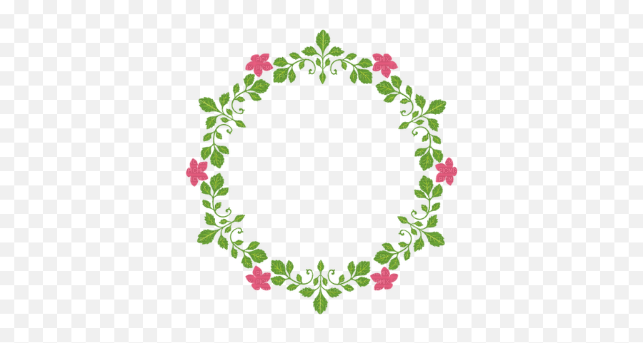 Flower Circle Png Transparent Free For - Floral Circle Frame Png,Green Circle Png