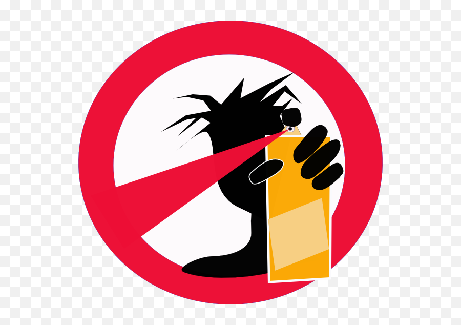 No Graffiti Sign Vector Image Free Svg - Anti Graffiti Cartoon Png,Graffiti Png