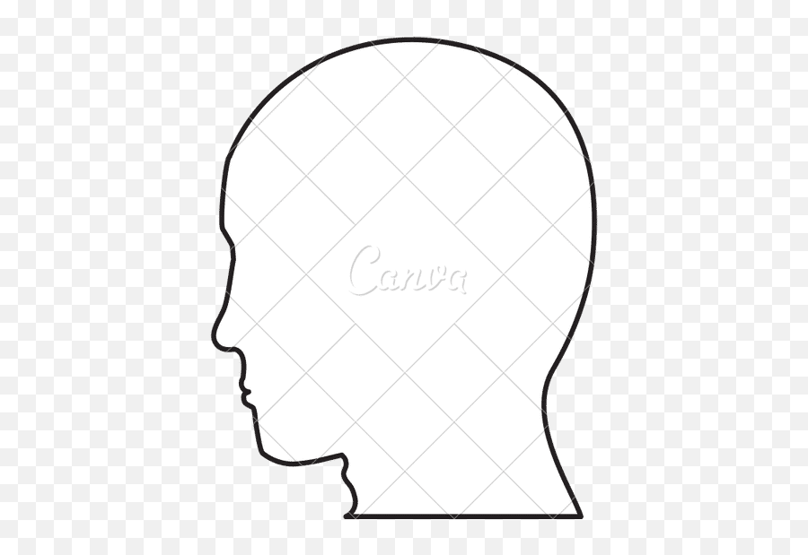 Man Head Silhouette Icon - Canva Dot Png,Head Silhouette Icon