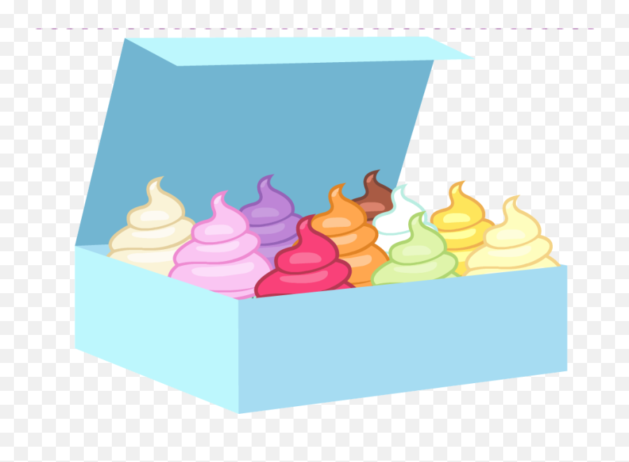 Artist B Archild Box Cupcake Food - Mlp Box Of Cupcakes Cake In Box Clipart Png,Emoji Cupcake Icon