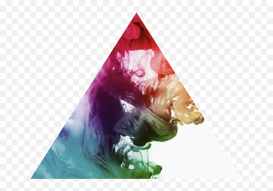 Download Triangle Red Purple Blue Green Ink Splatter Water - Colored Rainbow Smoke Bombs Png,Ink Splat Png
