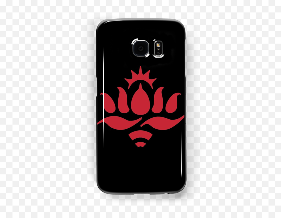 Download Hd Red Lotus Logo Black Background Samsung - Smartphone Png,Lotus Logo