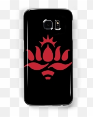 Download Hd Red Lotus Logo Black Background Samsung - Smartphone Png,Lotus Logo