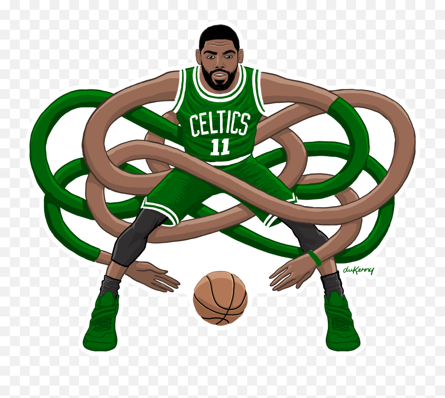 Download Kyrie Irving Celtics Cartoon - Full Size Png Image Boston Celtics T Shirt,Kyrie Png
