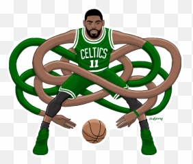 Download Kyrie Irving Celtics Cartoon - Full Size Png Image Boston Celtics T Shirt,Kyrie Png