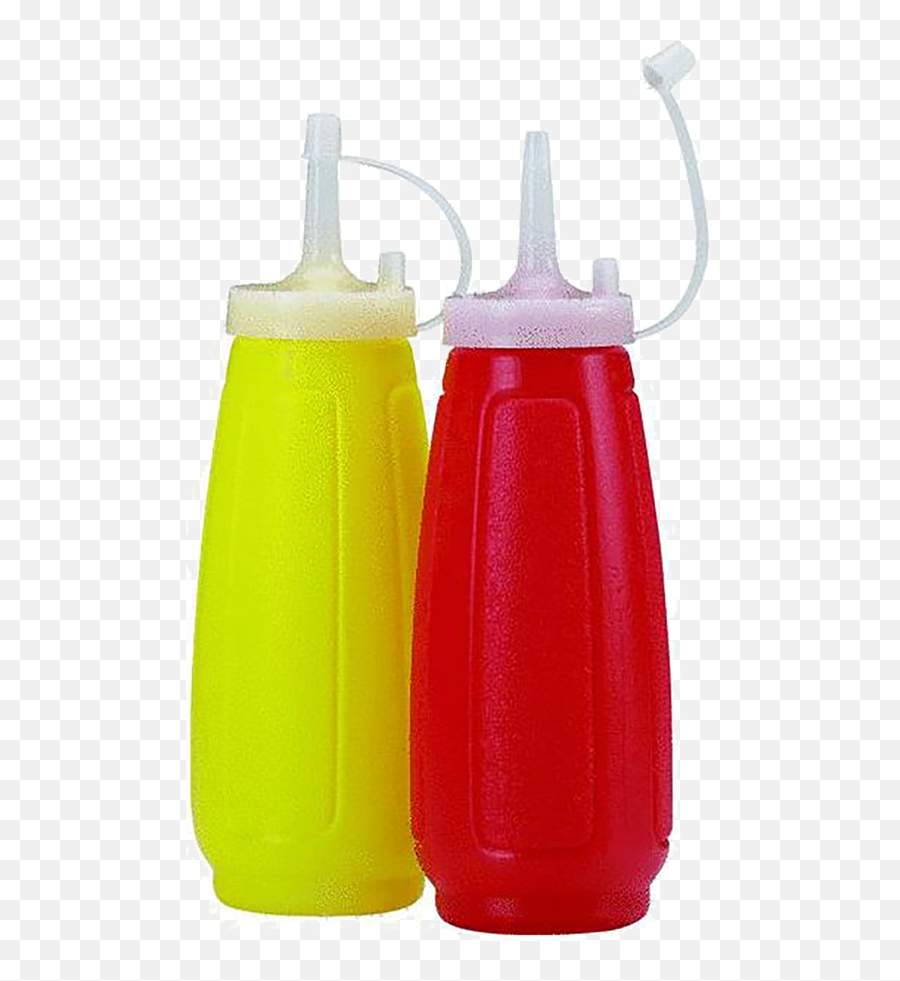 2 Pack Mustard And Ketchup Bottles - Water Bottle Png,Ketchup Bottle Png