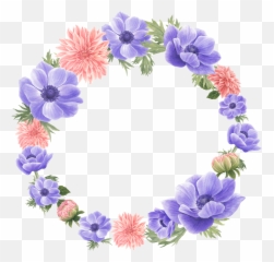 Wreath With Anemone And Dahlia Flower By We Studio Dribbble - Artificial Flower png