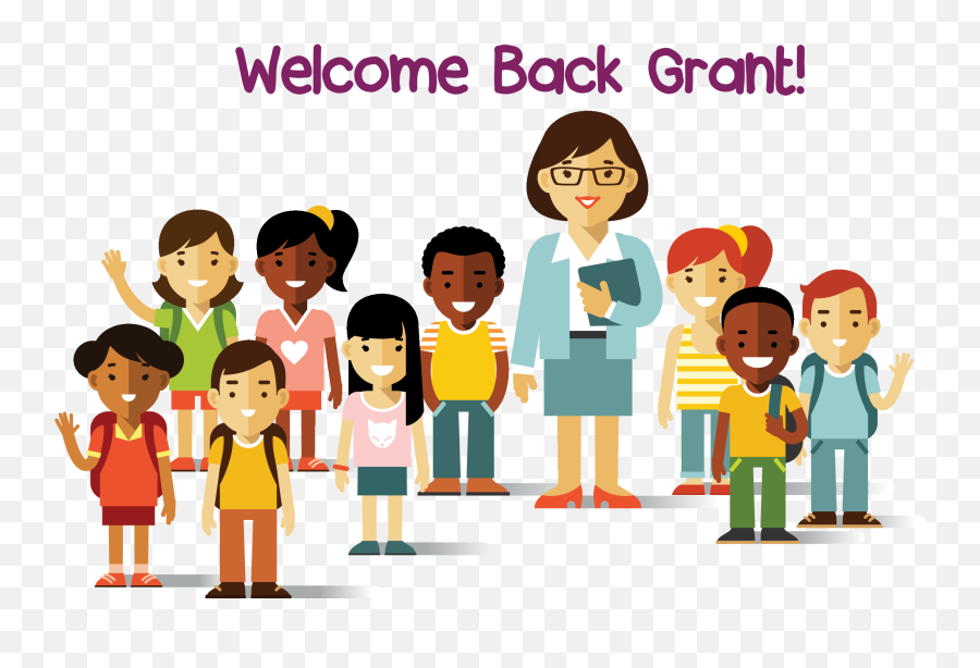 Grant Elementary School Pta - Transparent Background Teacher And Student Clipart Png,School Clipart Transparent Background