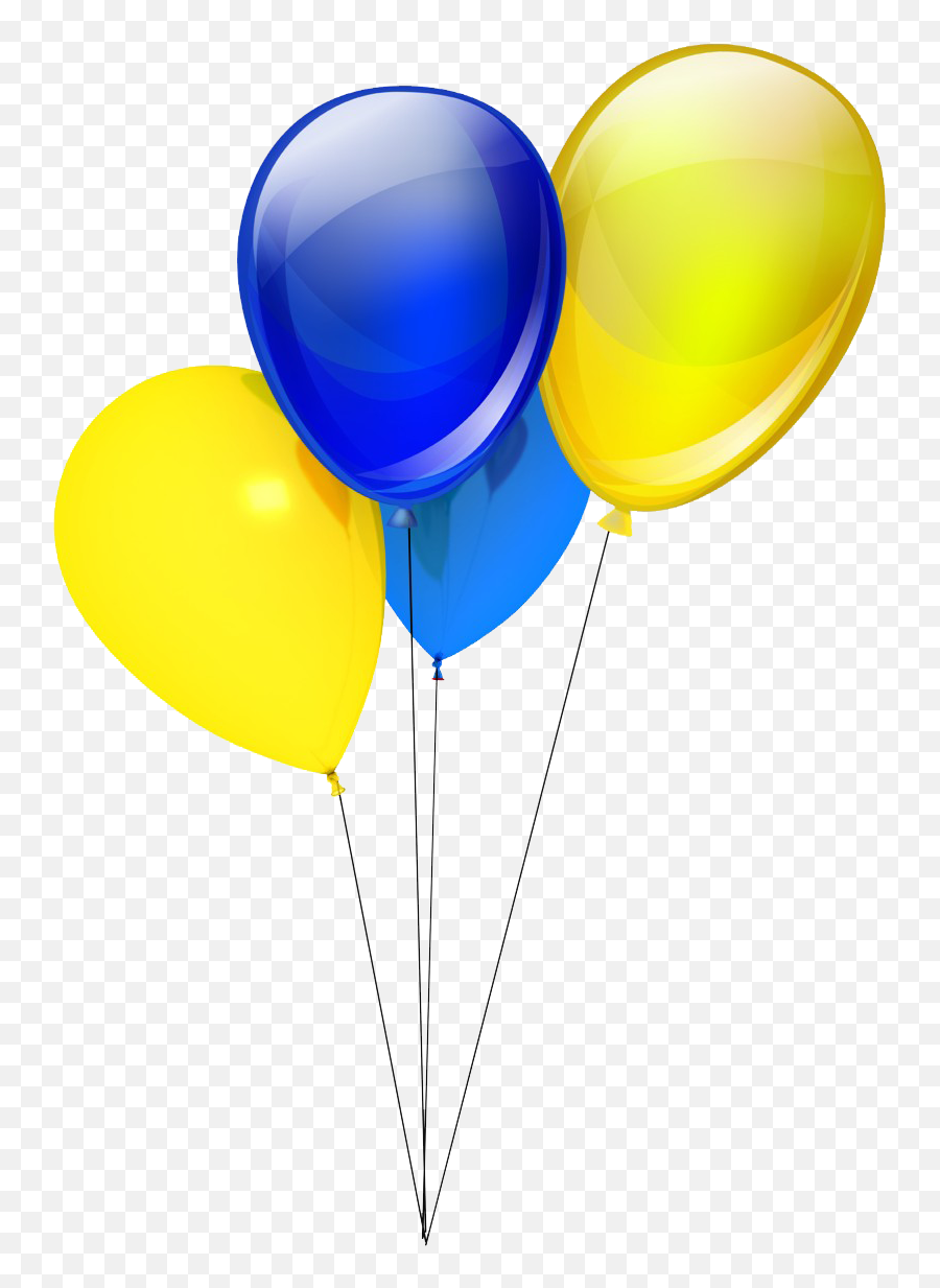 Balloons Png Transparent Images Free Download Real - Blue And Gold Balloons Clipart,Yellow Balloon Png