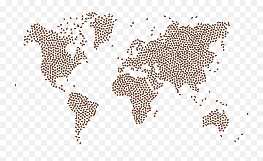 Coffee World Map - Free Vector Graphic On Pixabay Carte Du Monde Mexique Png,Coffee Bean Vector Png