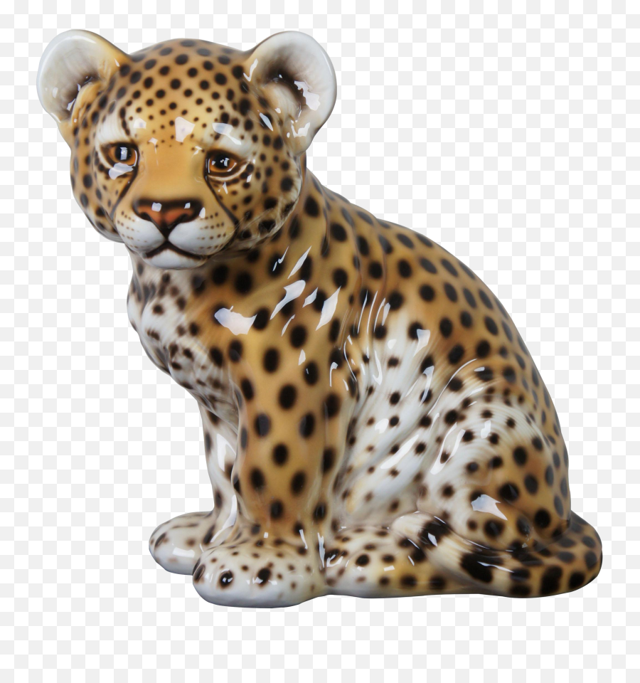 Intrada Baby Cheetah Cub Seated Ceramic Figure - African Leopard Png,Cheetah Png