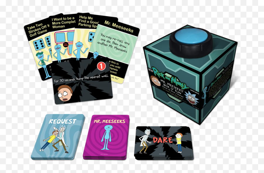 Rick And Morty Mr Meeseeksu0027 Box Ou0027 Fun Dice Dares - Rick And Morty Mr Meeseeks Box O Fun Png,Mr Meeseeks Png