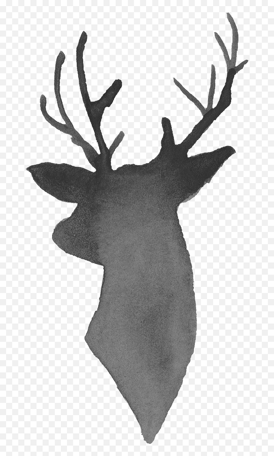 6 Watercolor Deer Silhouette Png Transparent Onlygfxcom - Elk,Reindeer Transparent