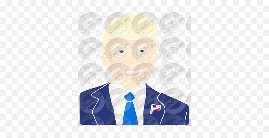 Donald Trump Stencil For Classroom Therapy Use - Great Illustration Png,Trump Png