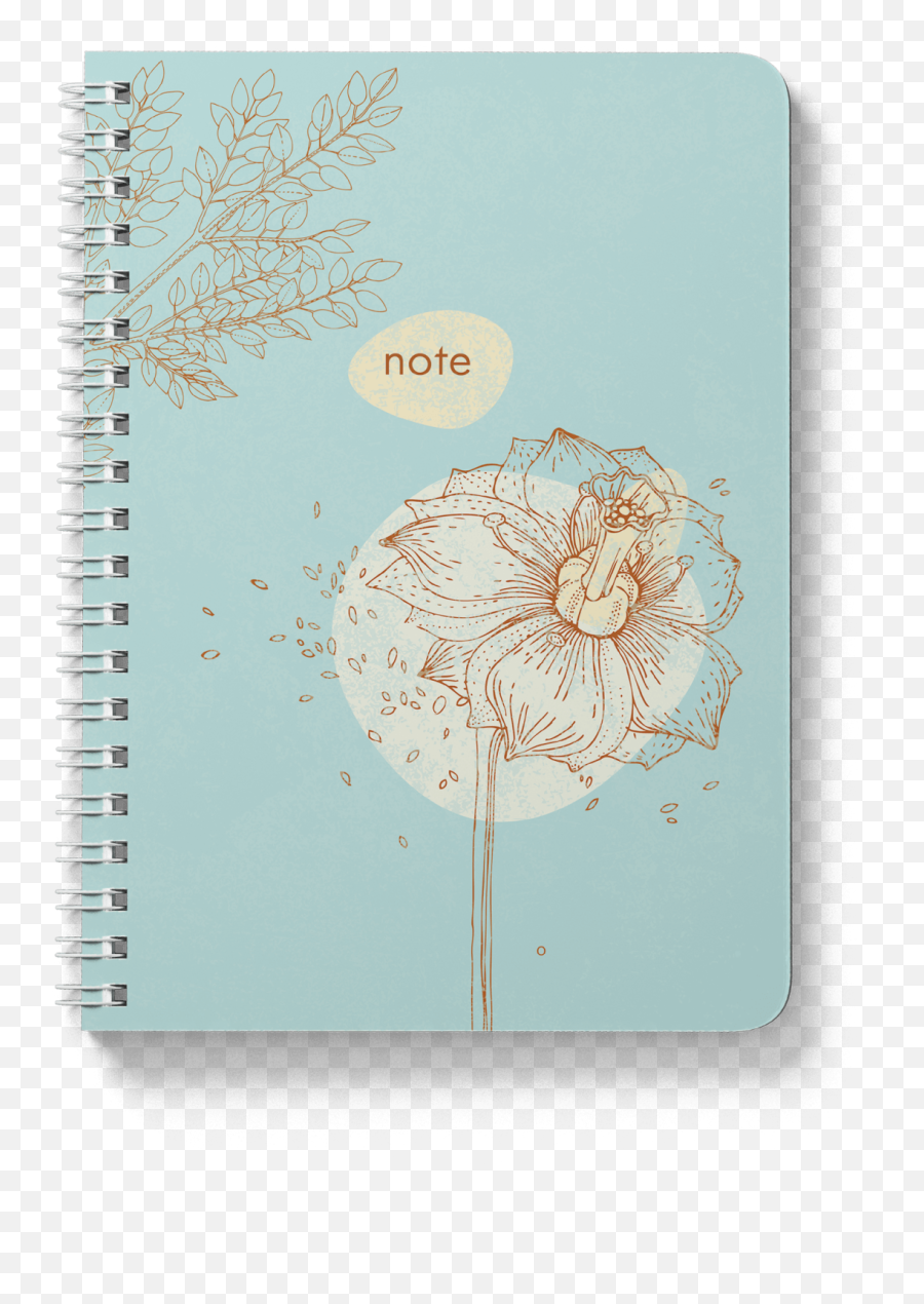 Dandelion Notebook With Spiral - Zinnia Png,Spiral Notebook Png